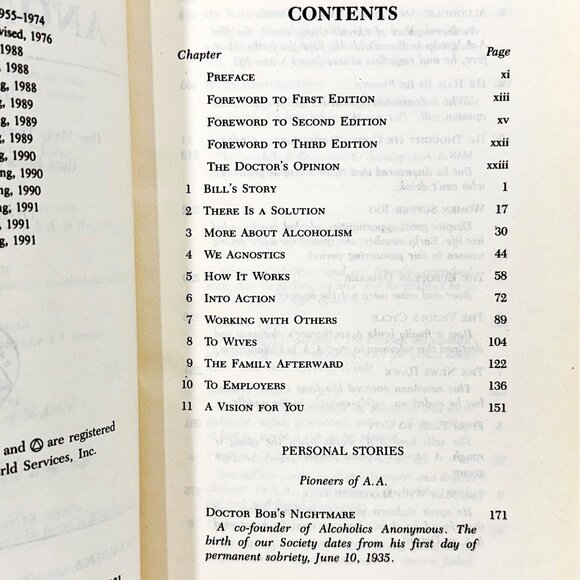 Alcoholics Anonymous Third Edition Book Hardcover (1976) - Picture 5 of 7